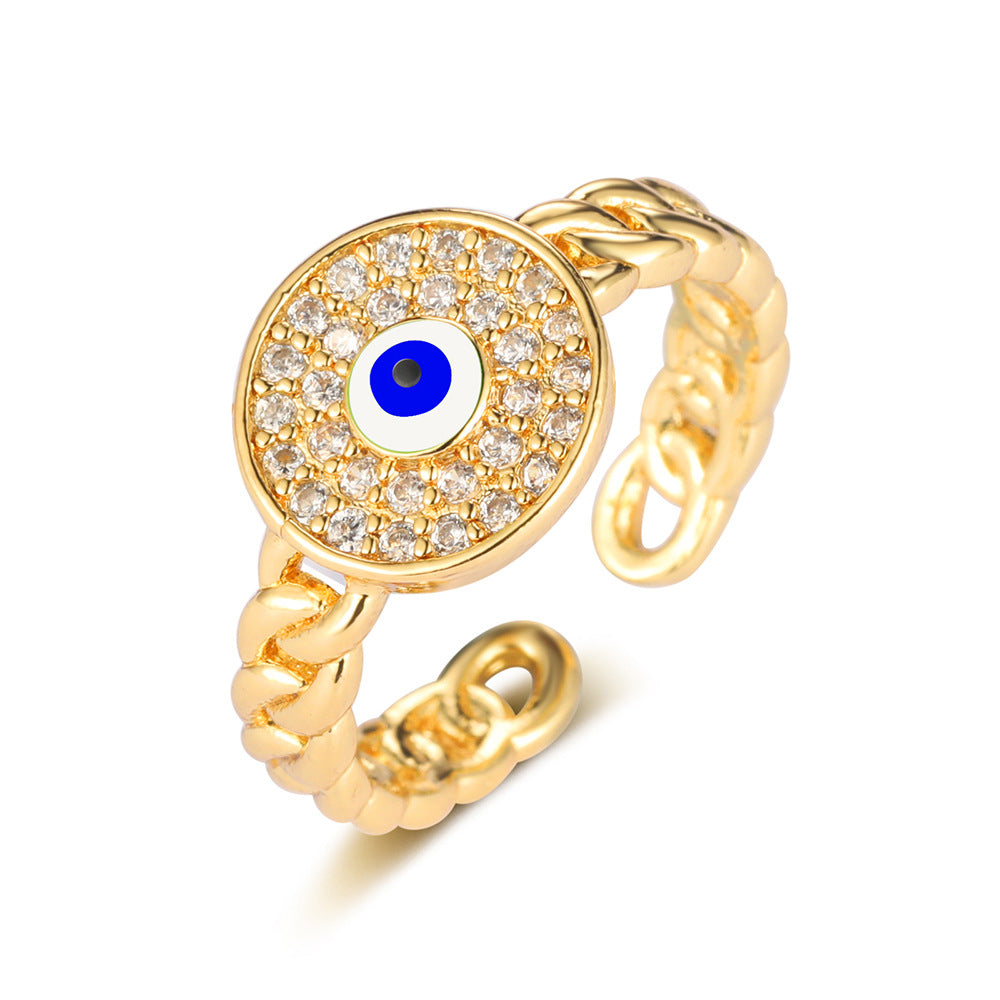 Women's Light Luxury Ornament Dripping Oil Thin Rings