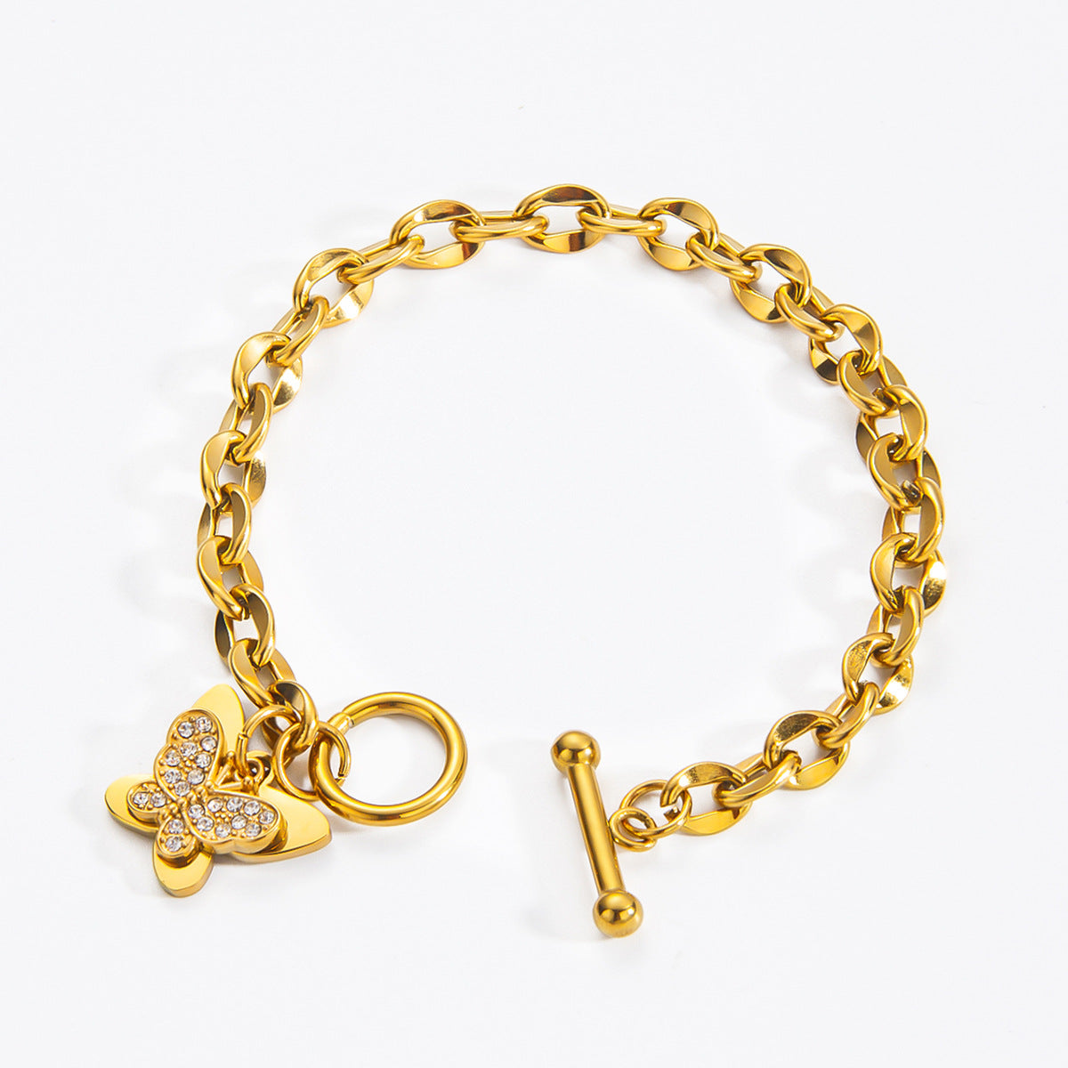 Women's Clover Electroplated Titanium Steel French High-grade Light Bracelet