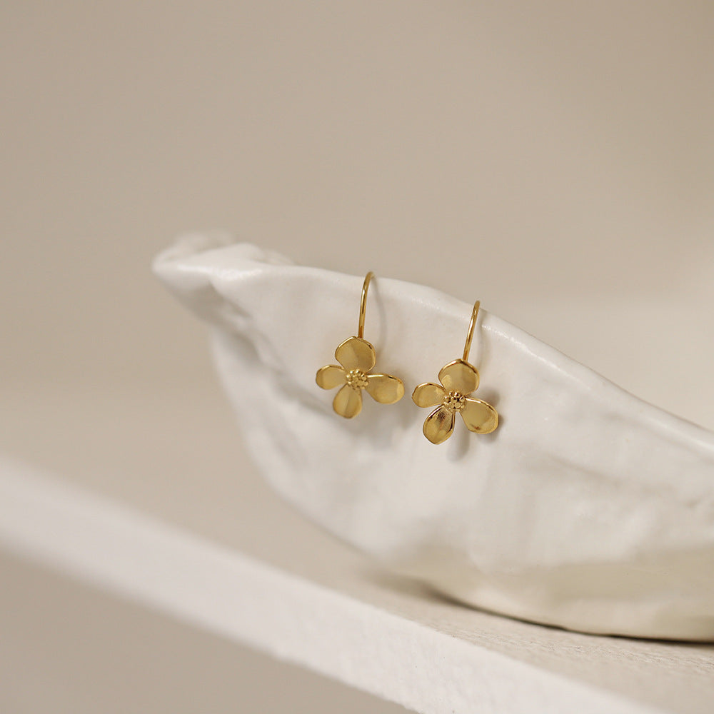 Summer Titanium Steel Gold Not Easy To Earrings