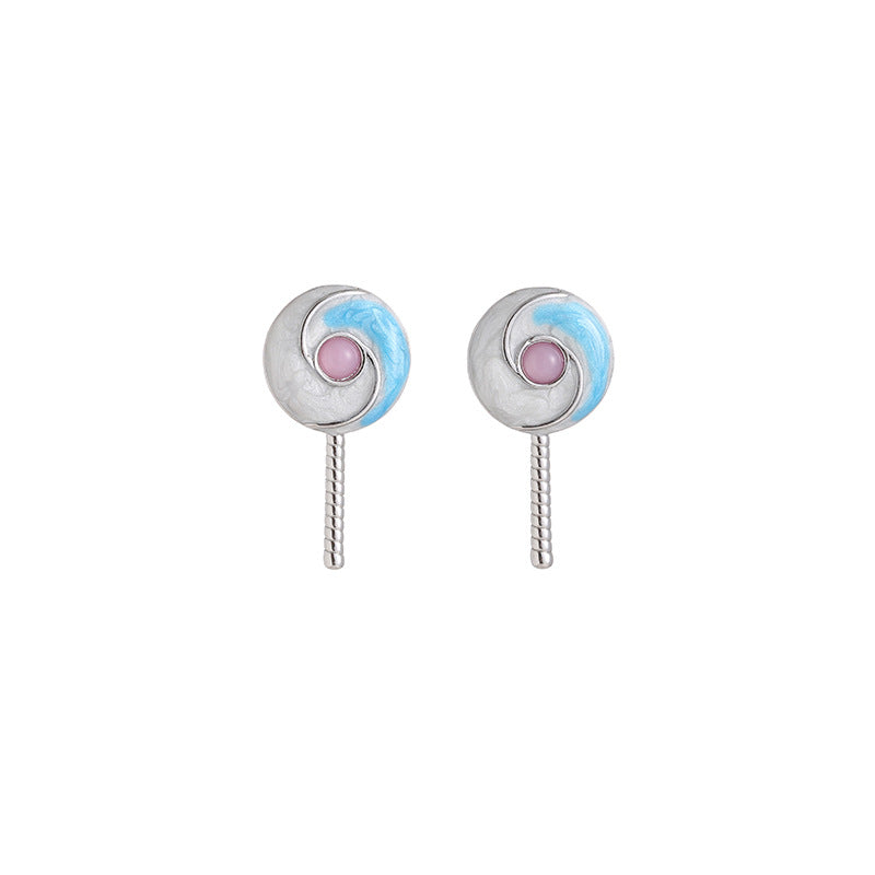 Summer Dessert Handmade Dripping Oil Ice Cream Ear Earrings