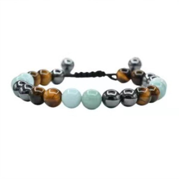 Stone Fluorite Hematite Tiger Eye Rose Bracelets