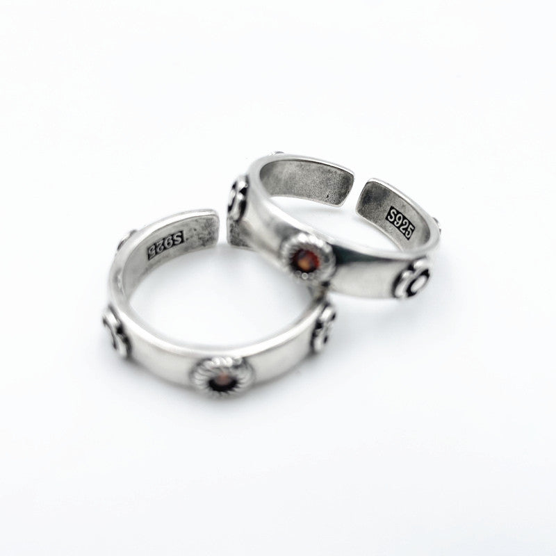 Anime Death Note Letters Red Crystal Rings