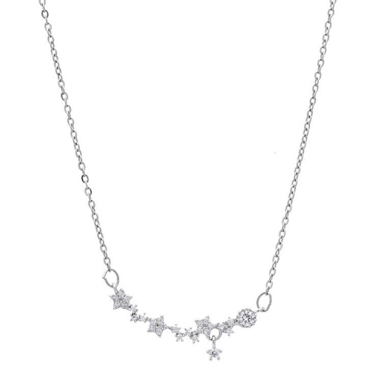 Women's Flash Zircon Small Flower For Light Luxury Minority Temperament Clavicle Necklaces