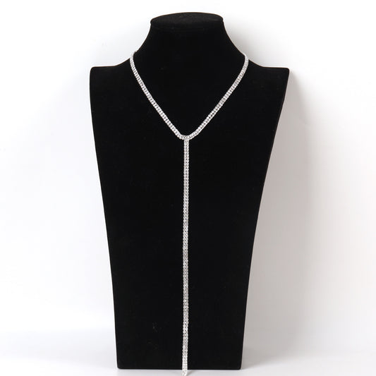 Women's Advanced Style Sexy Fashion Long Crystal Necklaces