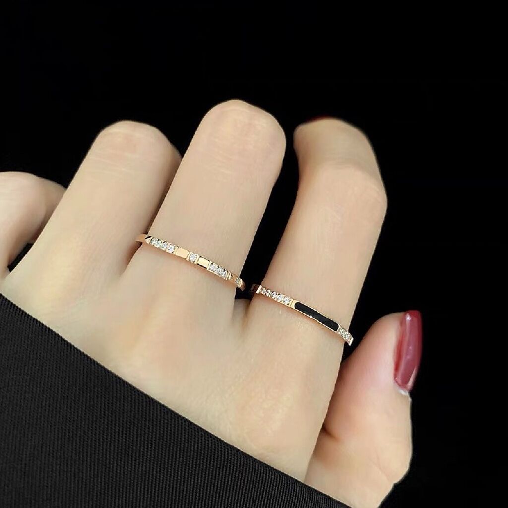 Hipster Light Luxury Design Lifetime Diamond Index Rings