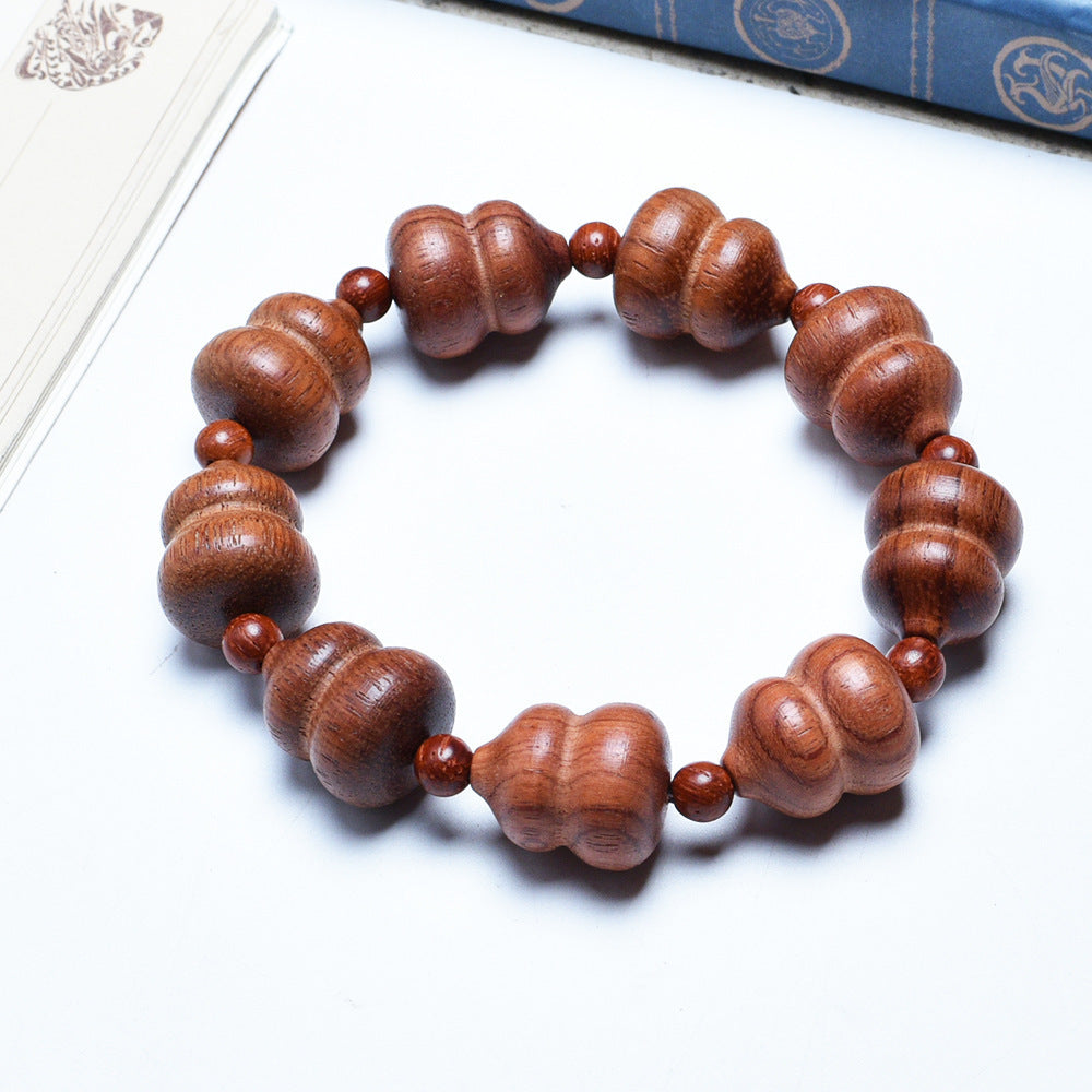 Women's & Men's Gourd Ebony Cultural Artifact Prayer Beads Chinese Style Hand Bracelet