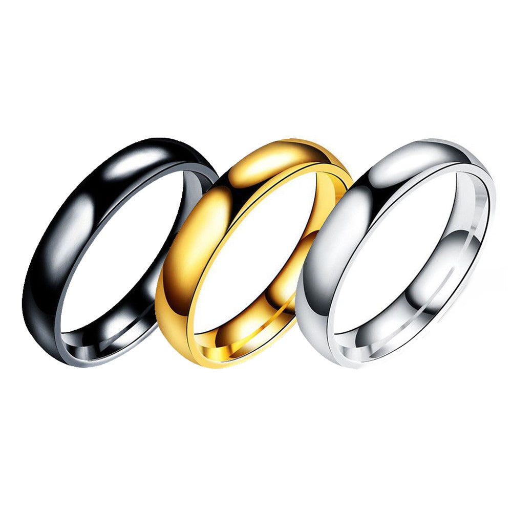 Steel Mm Inner Outer Arc Simple Couple Rings
