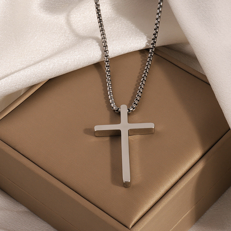Women's Luxury Fashion Stainless Steel Cross Shelf Necklaces