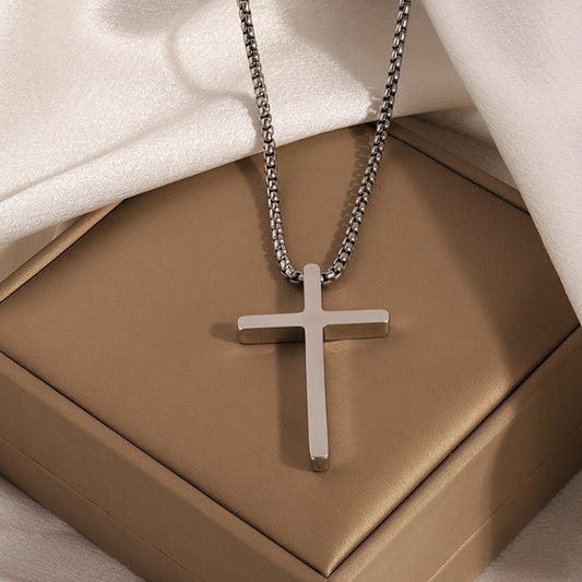 Women's Luxury Fashion Stainless Steel Cross Shelf Necklaces
