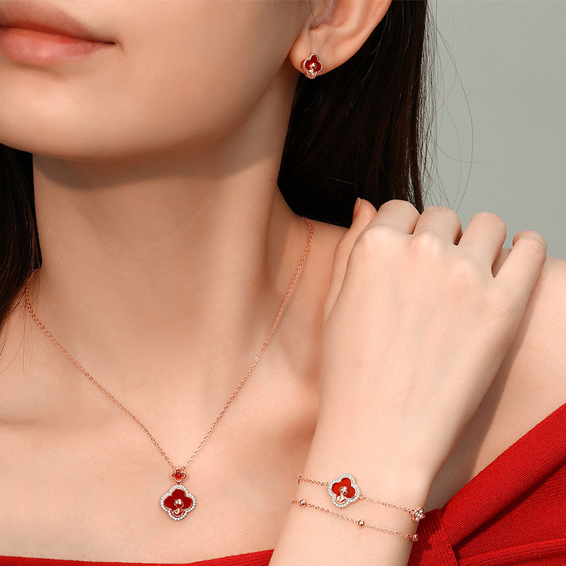 Women's Lucky Cute Snake Sterling Sier Chinese High Bracelets