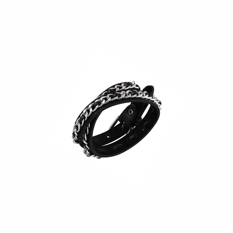 Men's Personality Retro Leather Rivet Punk Hot Adjustable For Bracelets