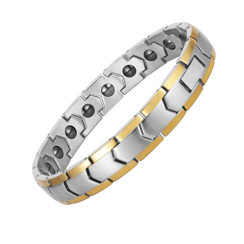 Women's & Men's Stainless Steel Energy Magnetic Titanium Ornament Bracelets