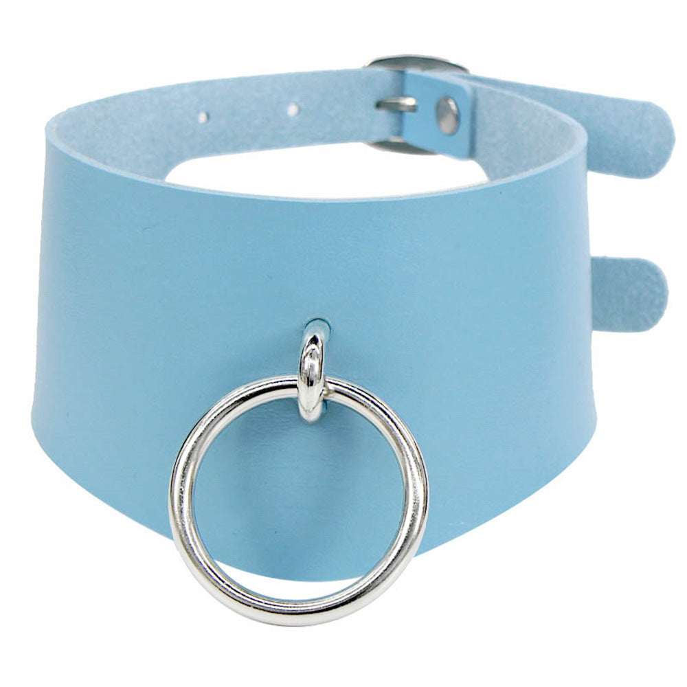 Nightclub Punk O-shaped Street Shooting Leather Necklaces