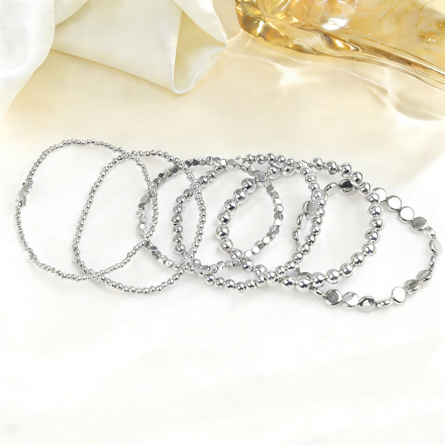 Bohemian Beaded Stretch Round Simple Hand Bracelets