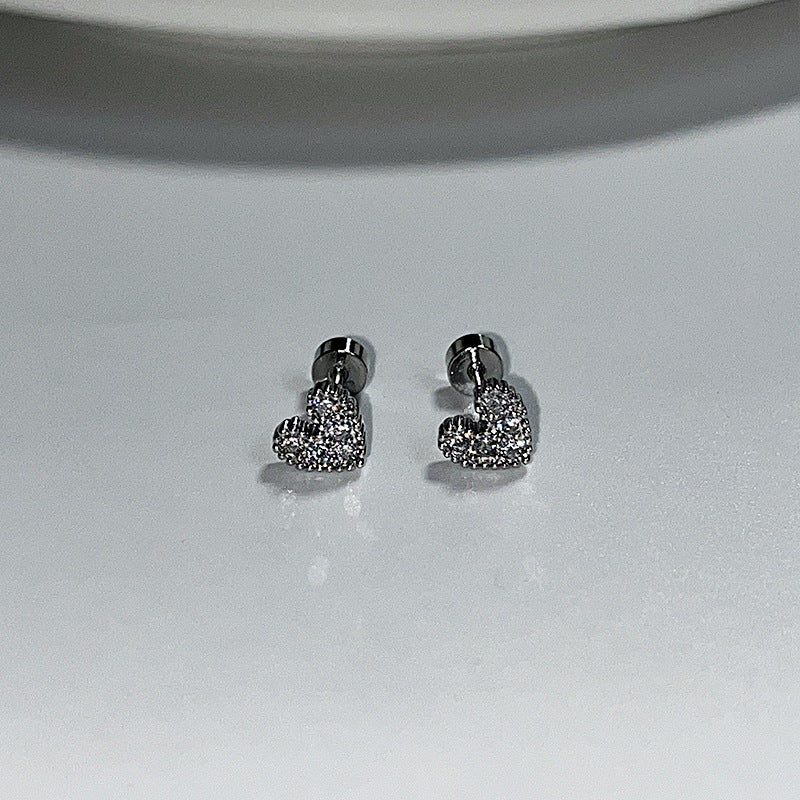 Letter Flash Ear Bone Set Flat Screw Earrings