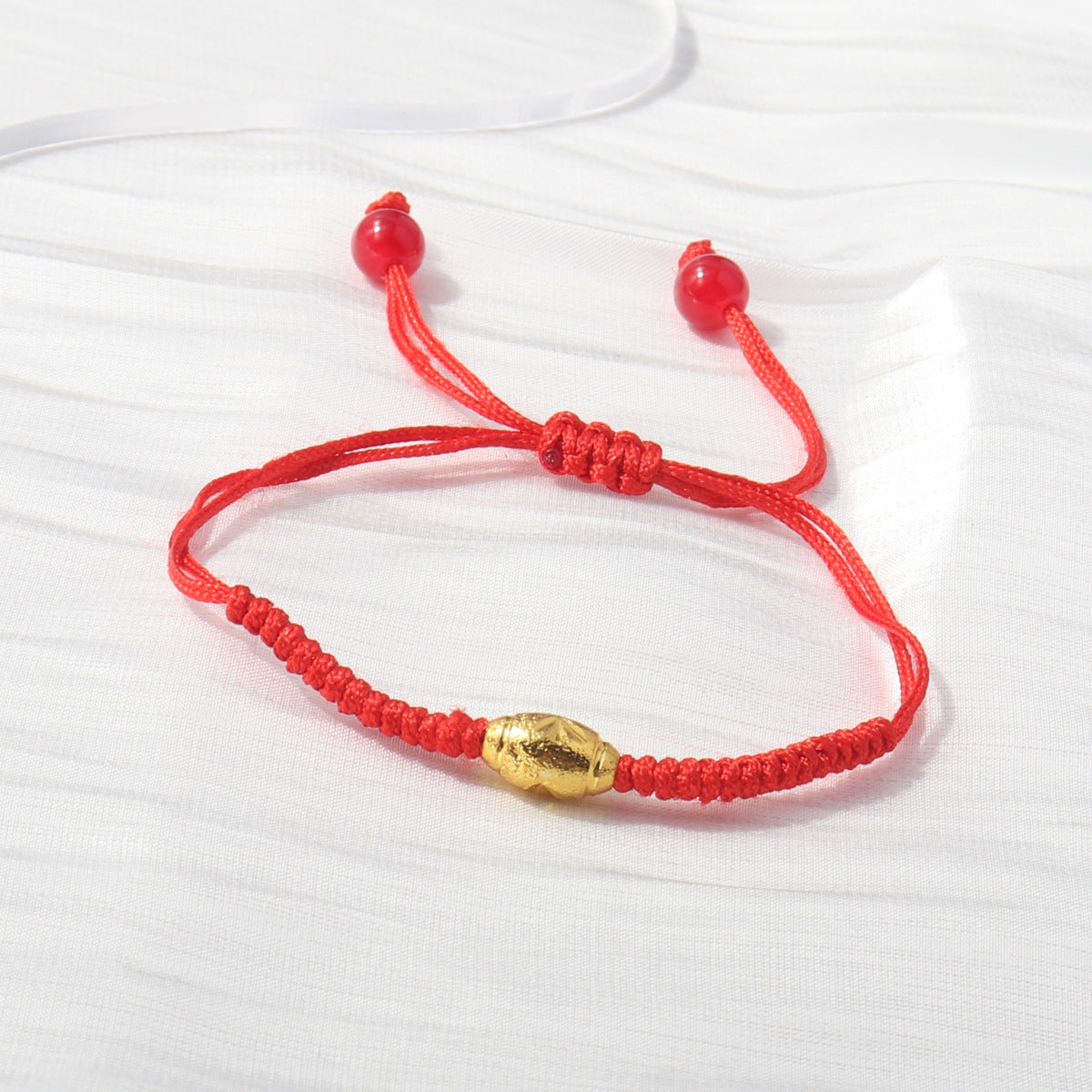 Flower Bead Woven Right Rain Couple Bracelets