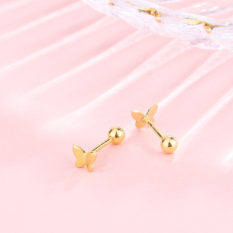 Sier Fashion Tightening Buckle Sleeping No Need To Take Earrings