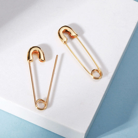 Women's Pin Clip Simple Titanium Steel Metallic Earrings
