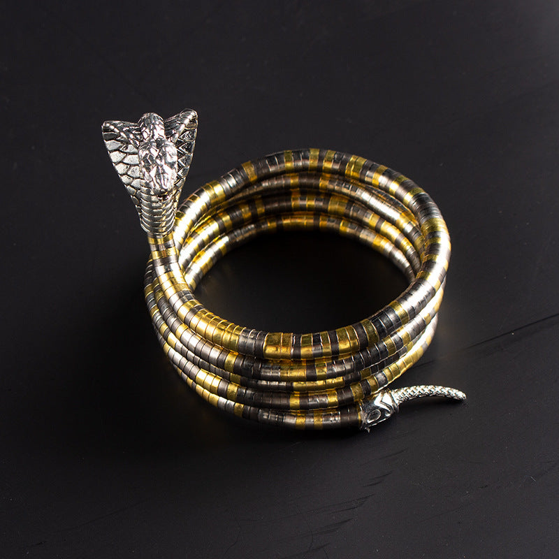 Women's Bendable Snake Adjustable Punk Shaped Gold Bracelets