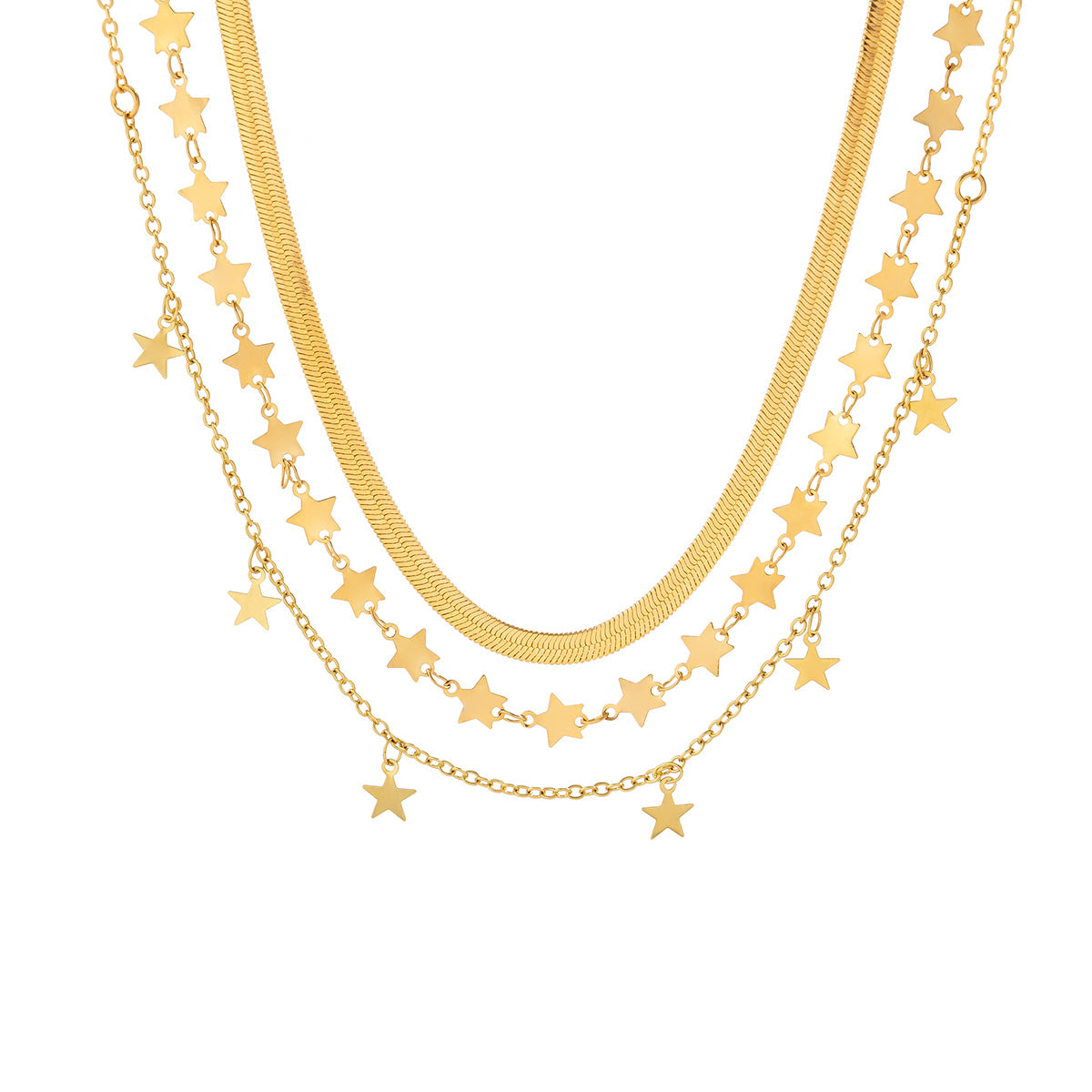 Ornament Niche Hot Style Crystal Star Clavicle Necklaces