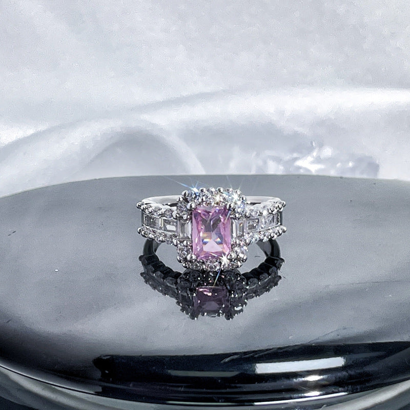 Diamond Love Open-end Zircon Female French Rings