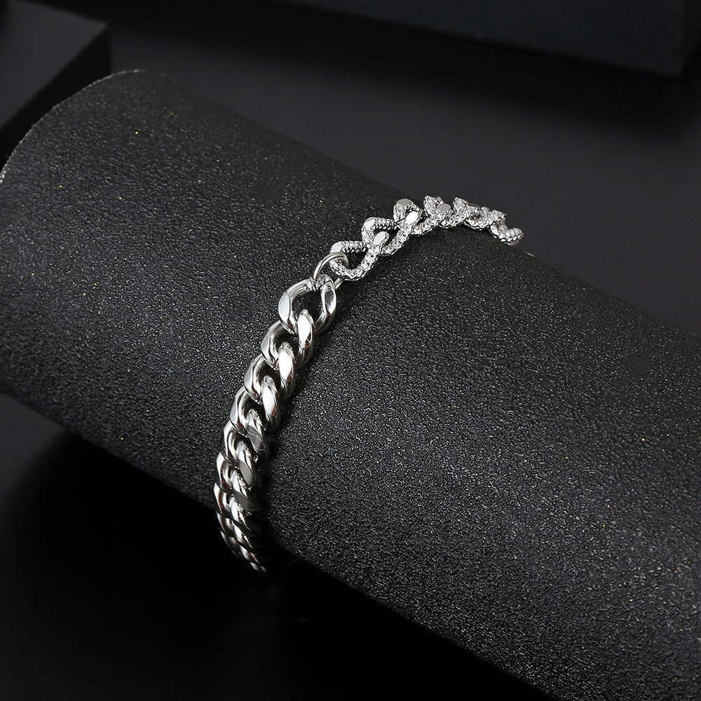 Women's & Men's Niche Twin Cuban Link Chain Titanium Bracelets