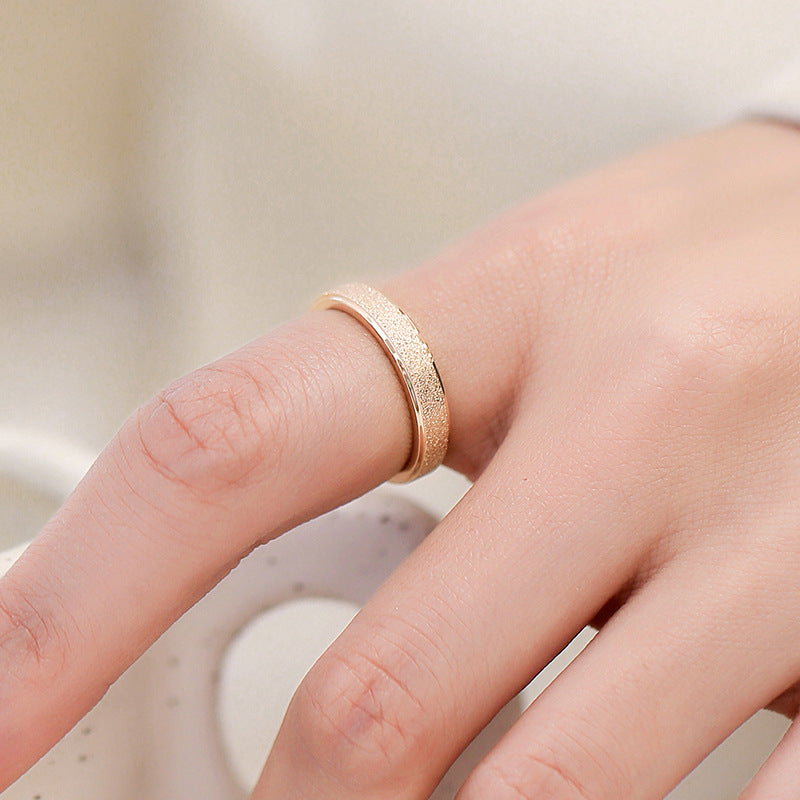 Sand Female Good-looking Frosted Simple Fashion Rings