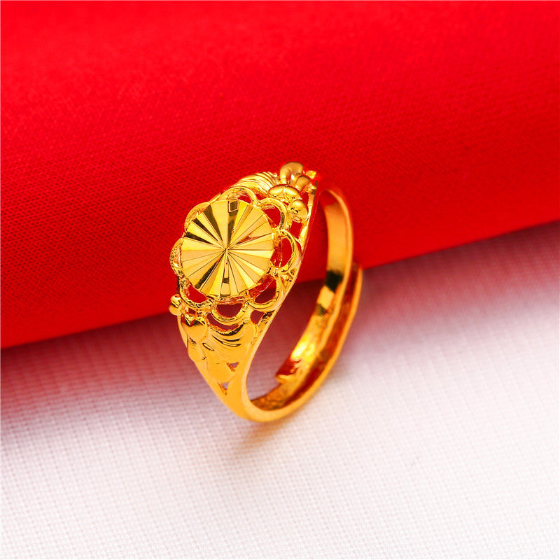 Women's Plated Simulation Gold Jewelry Rose Vietnam Rings