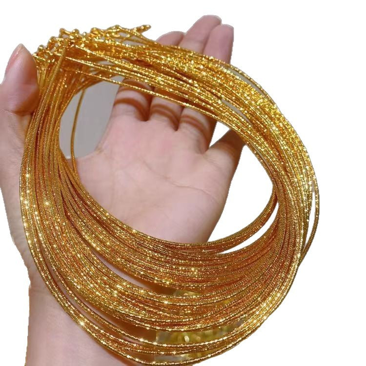 Ancient Plain Alluvial Versatile Antique Vintage Copper Starry Clavicle Chain Collar