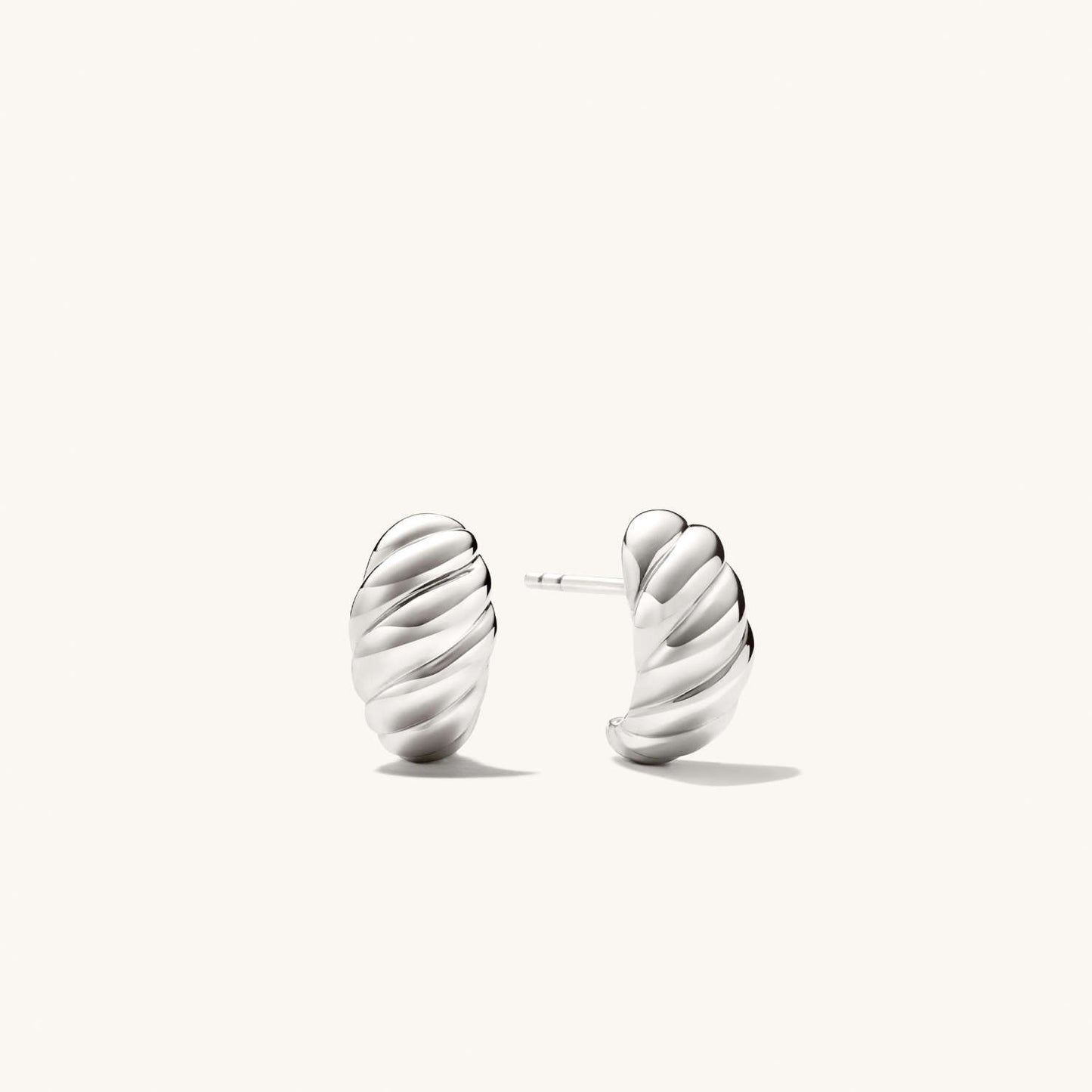 Women's Style Creative Stainless Steel Croissant Personality Earrings