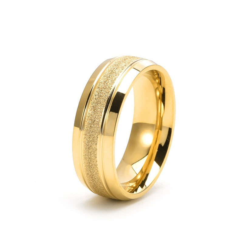 Women's & Men's Titanium Steel Roller Silicon Carbide High-grade Inner Arc Rings