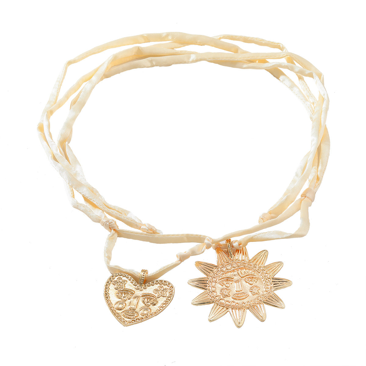 Trendy Simple Fashion Alloy Sunflower Heart Necklaces