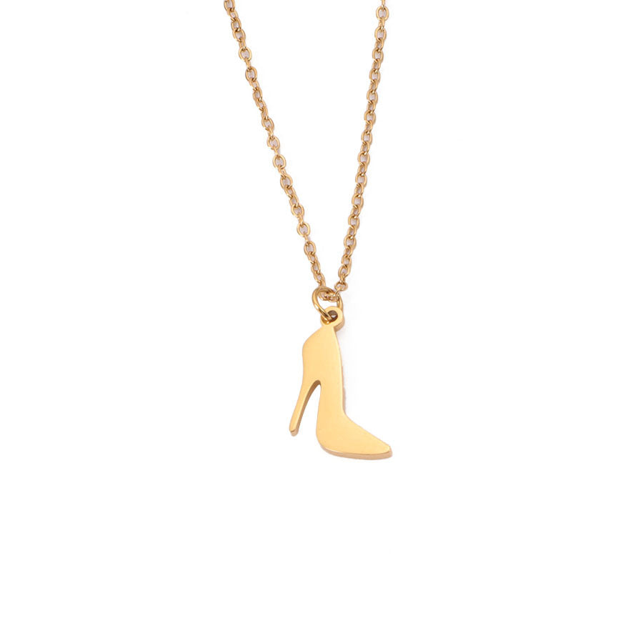 Creative High Heels Finishing Polish Stainless Steel Small Necklaces