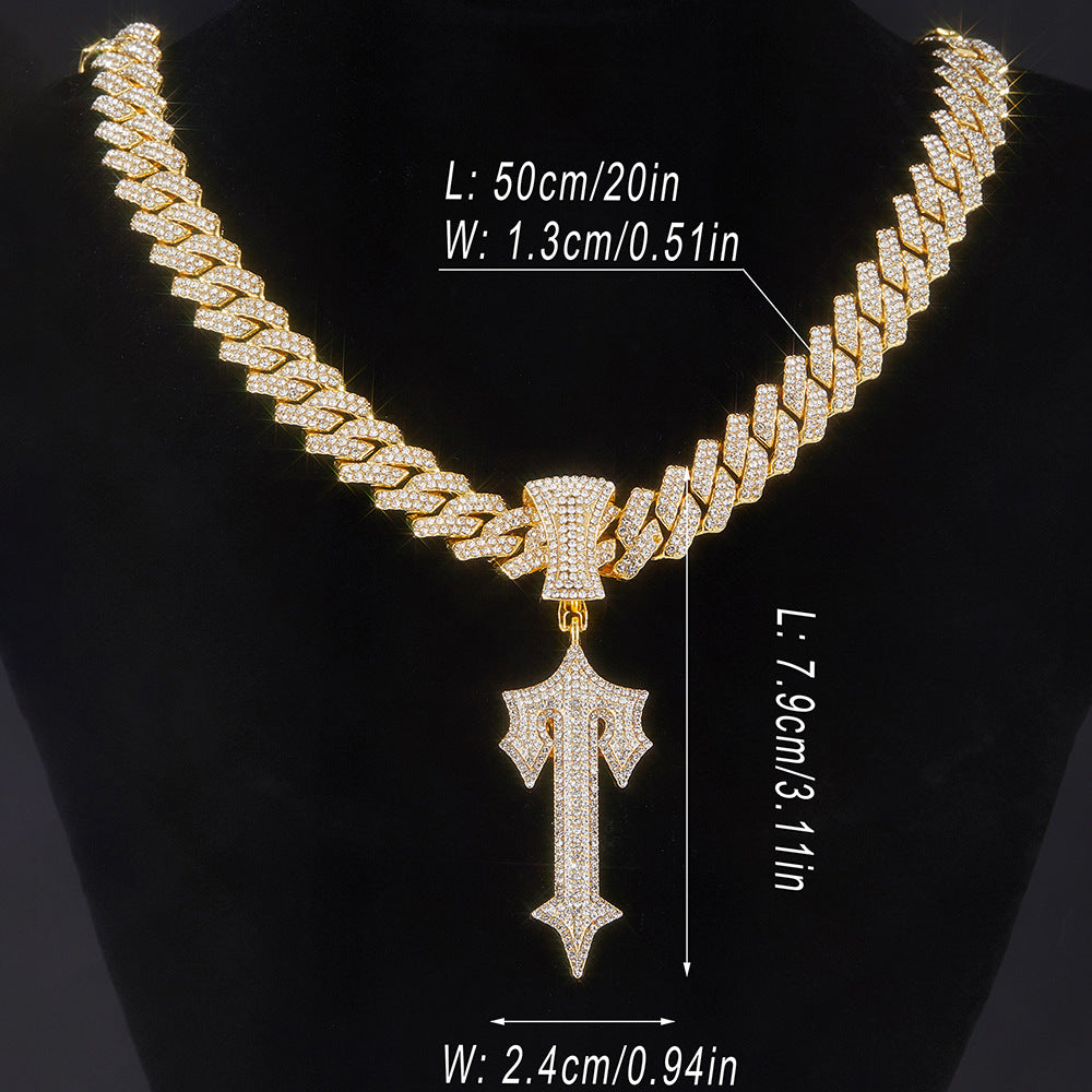 Hop Diamond Letters Popular High Quality Cuban Link Pendants