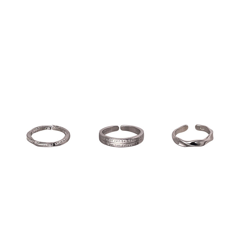 Women's Pigment Open-end Zircon Suit Cool Temperament Fashion Rings