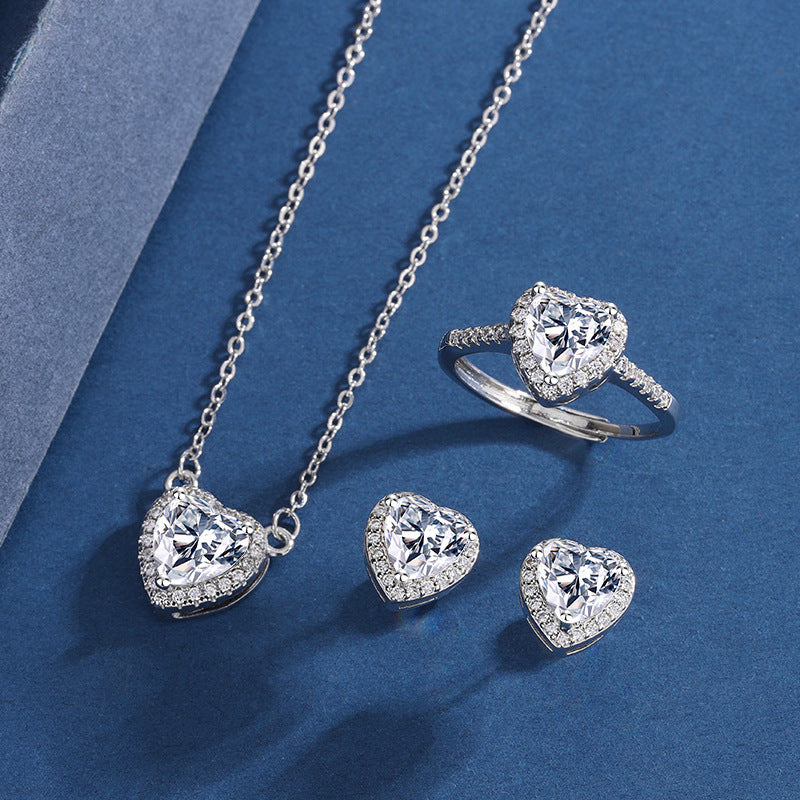 Zircon Female Korean Simple Temperamental Suit Jewelry Set