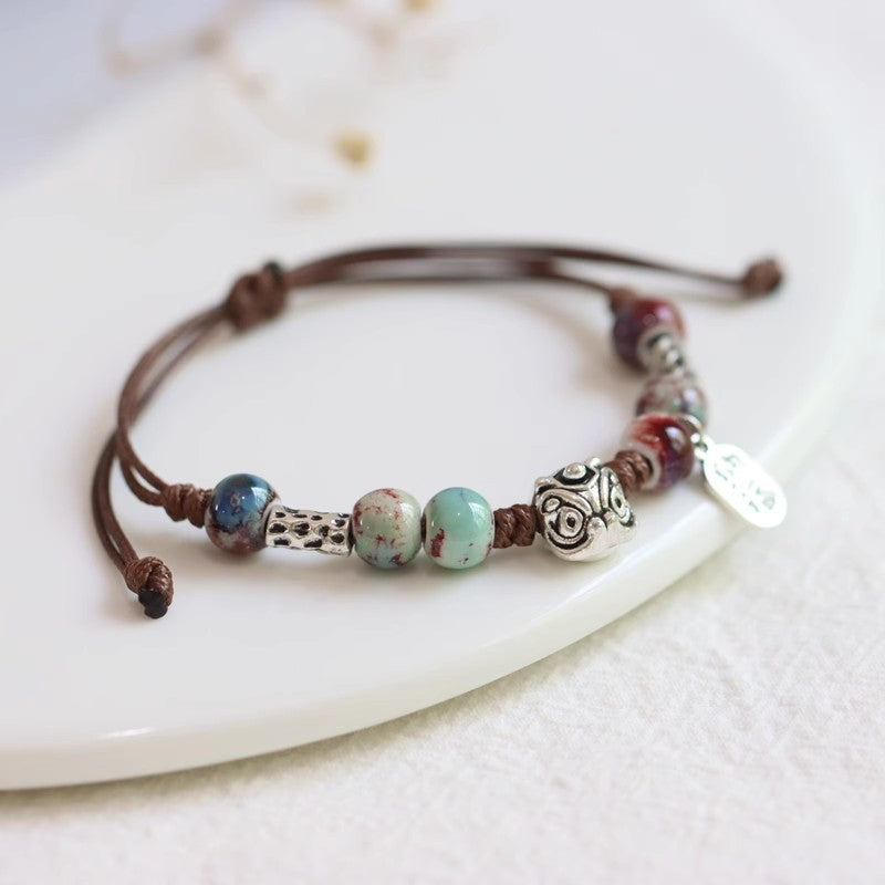 National Style Personalized Ceramic Chinese Couple Bracelets