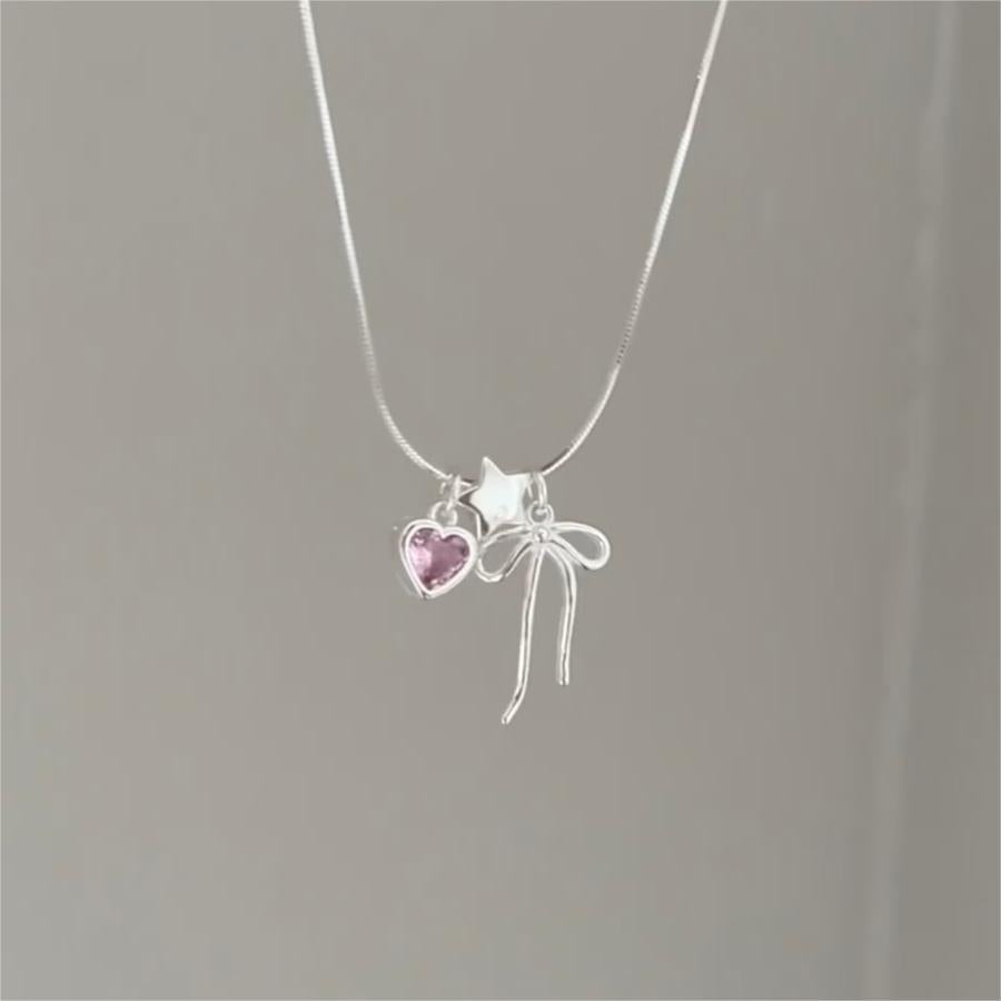 Bow Female Summer Ballet Style Sweet Necklaces