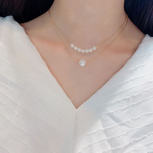Sweet Pearl Exquisite Fashion Sexy Titanium Steel Necklaces