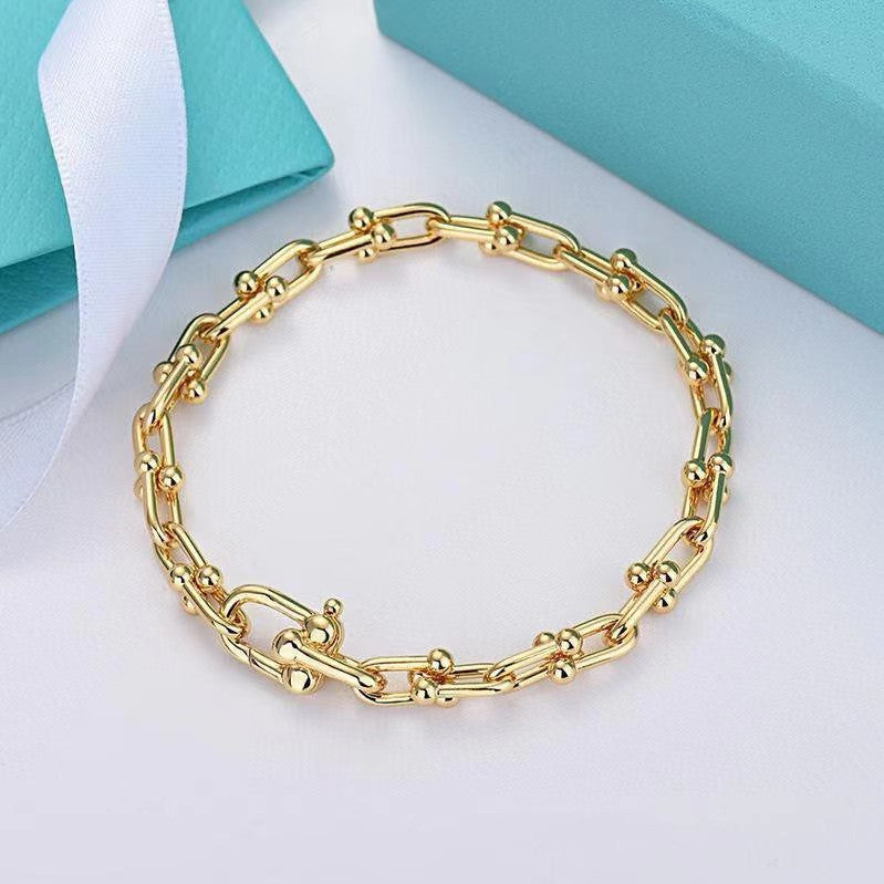 Chain White Copper Plated Rose Gold Bracelets