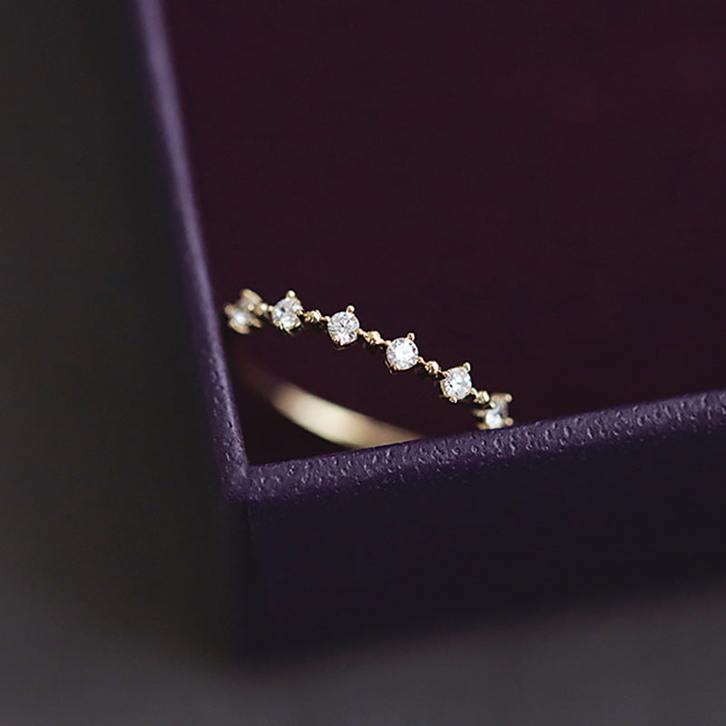 Women's Sier Korean Simple Opening Affordable Luxury Rings