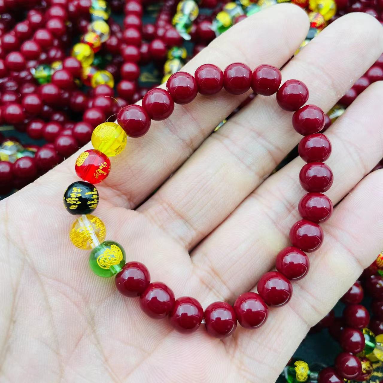 Women's & Men's Wealth Five-line Beads Original Life Fu Bracelets