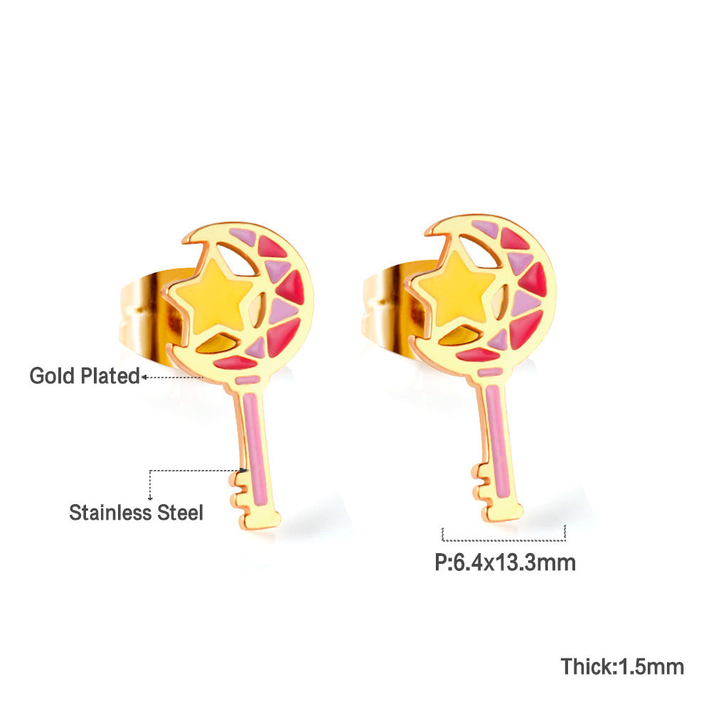 Children's Design Female Cute Sweet Cartoon Fruit Earrings