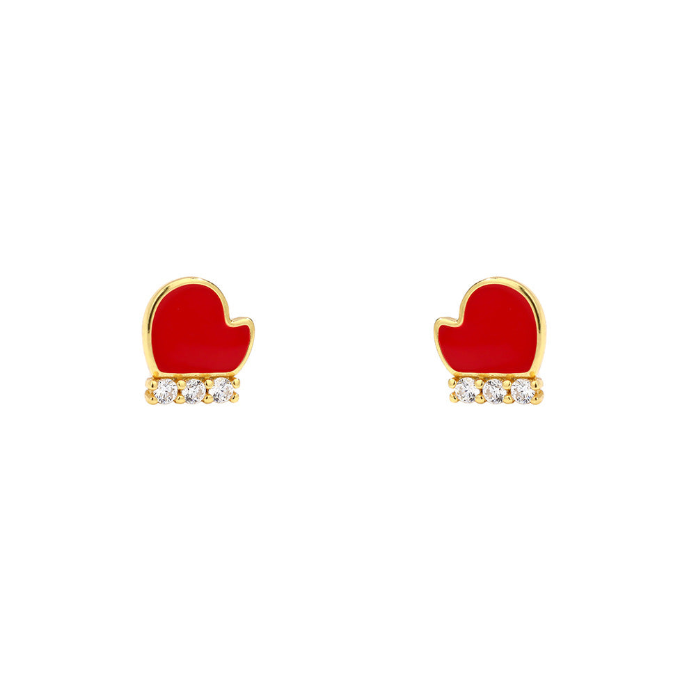 Pure Sier Christmas Tree Female Niche Earrings