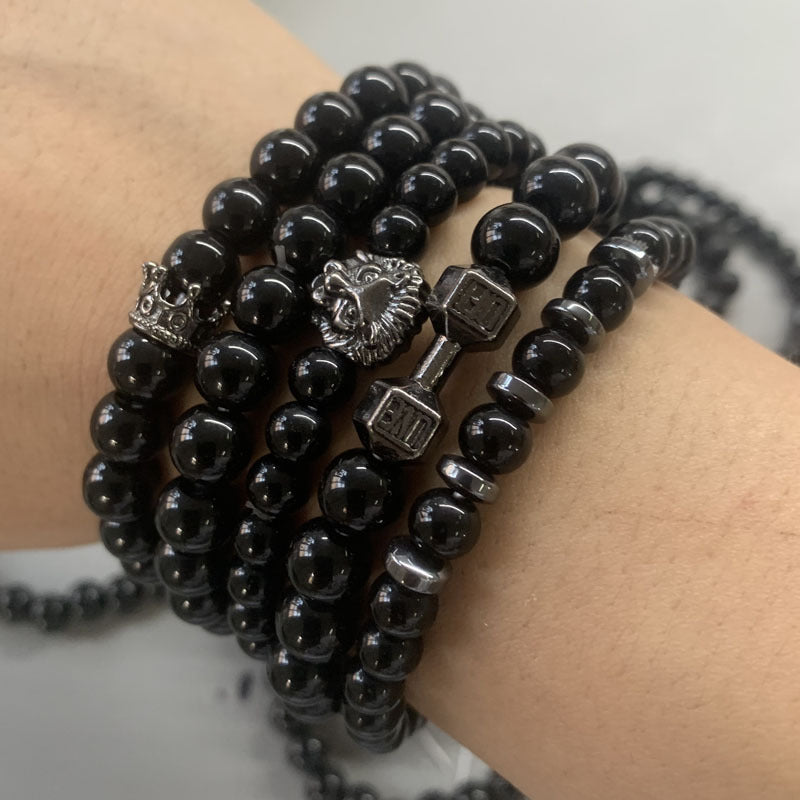 Men's Fashion Luxury Charm Hand Zircon Head Bracelets