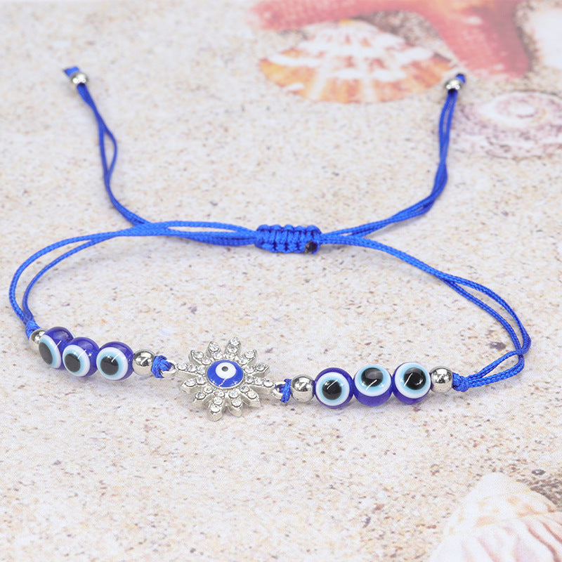 Devil's Eye Blue Fish Beaded Charm Bracelets