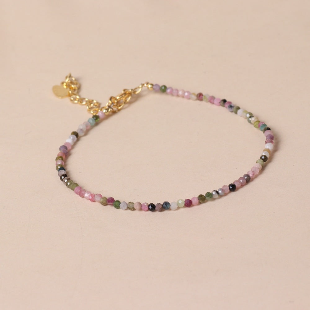 Fine Natural Stone Surface Cutting Beads Bracelets