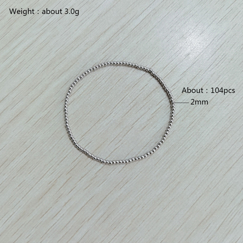 Men's Simple Fashion Steel Ball Material Elastic Bracelets