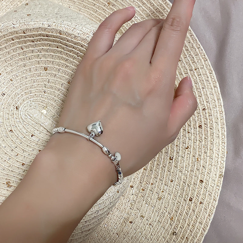 Cat Ning Beaded Tassel Square Heart-shaped Trendy Small Pieces Of Bracelet