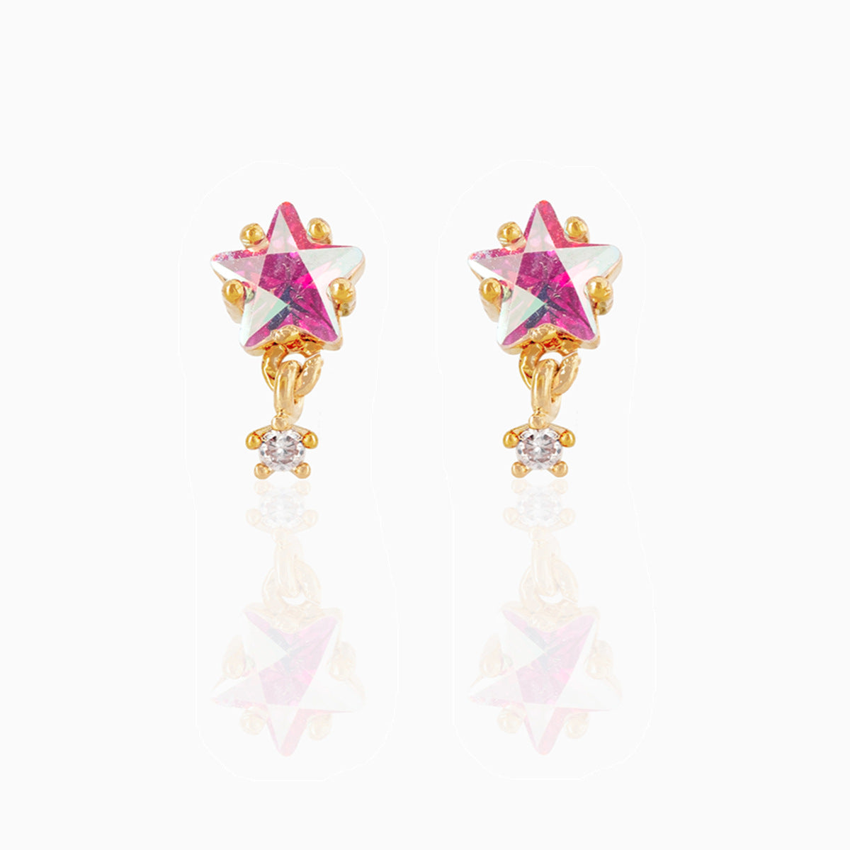 Unicorn Loving Heart Zircon Female Artistic Earrings